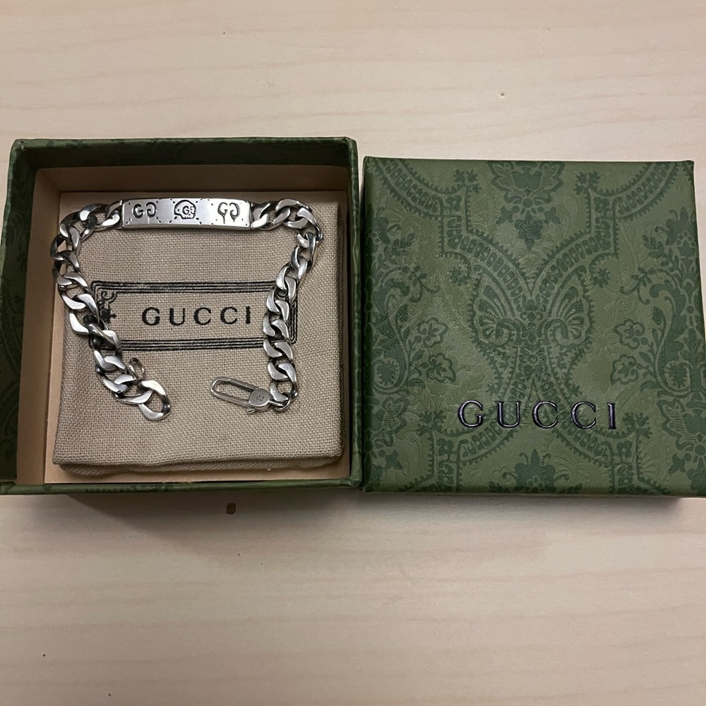 Gucci ghost silver bracelet (20cm)